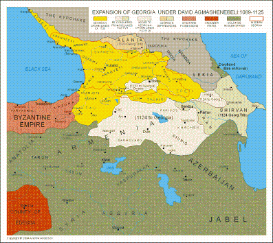 Осетия на карте Ближнего Востока